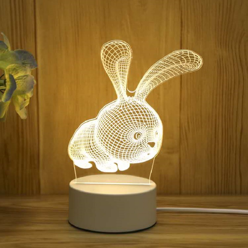đèn ngủ 3d hình con thỏ